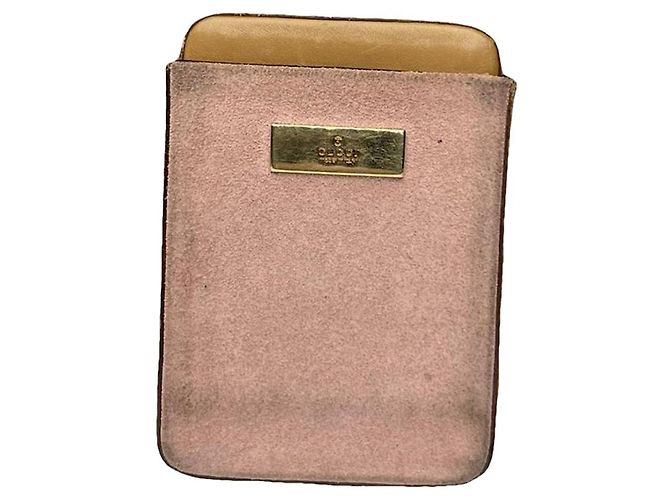 Bolsa de couro rosa Gucci