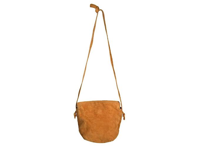 Bolsa de mão de couro laranja Flamenco Loewe
