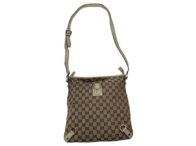 Gucci Jackie Vintage  Beige Cotton Handbag