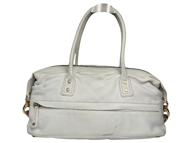 Céline Bolsa de couro branco Celine