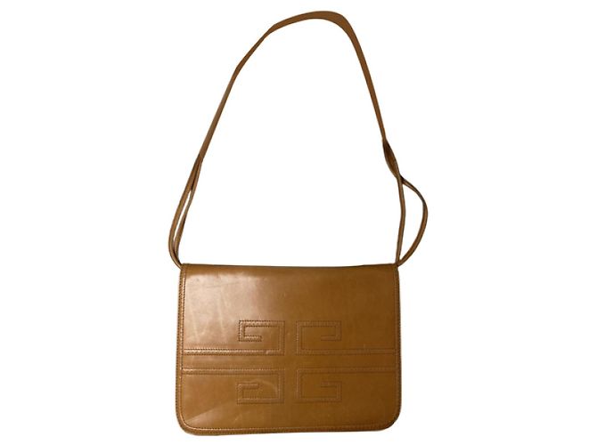 Sac à main en cuir marron Givenchy 4G