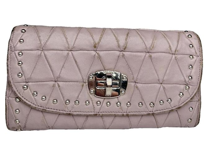 Miu Miu lila Leder Geldbörse