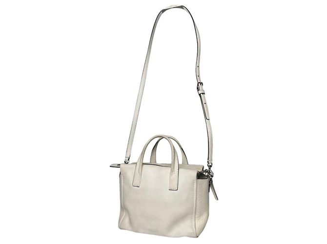 Bolsa hobo de couro branco Coach Large Scout