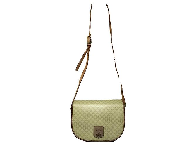 Céline Bolsa de mão de couro bege Celine Triomphe
