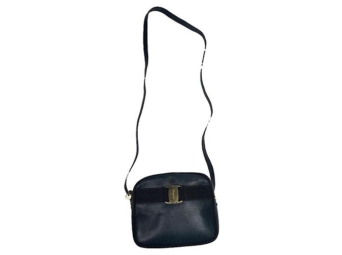 Borsa in pelle nera Salvatore Ferragamo Nero