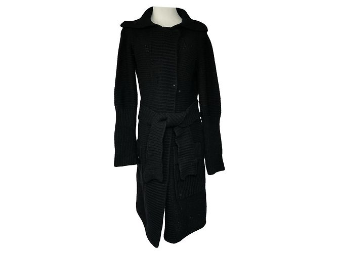 Schwarzer Wolltrenchcoat von See by Chloé