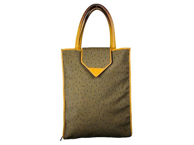 Yves Saint Laurent braune Lederhandtasche 