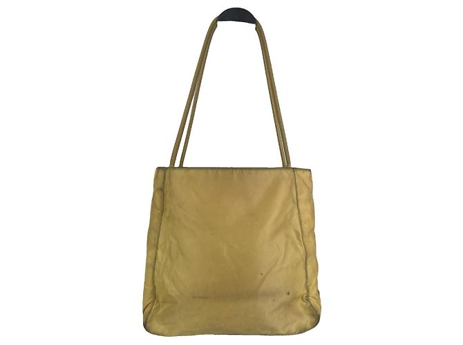 Prada Re-Edition 2000 gelbe Polyester-Handtasche