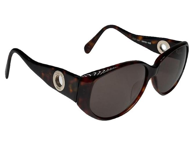 Céline Óculos de sol de plástico Celine Brown Marrom