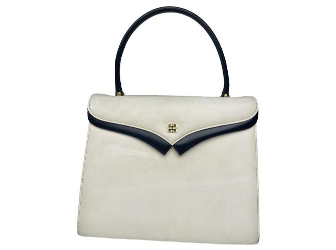 Bolsa de couro branco Givenchy 4G