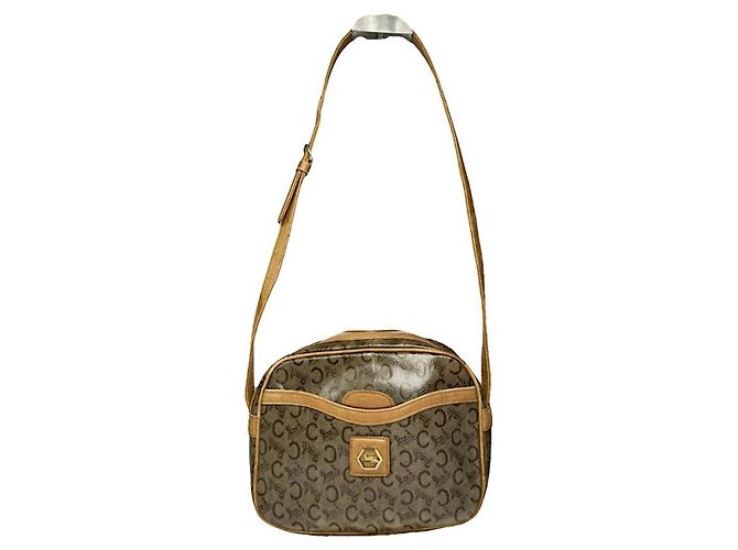 Céline Bolsa de mão de couro marrom Celine Trotteur