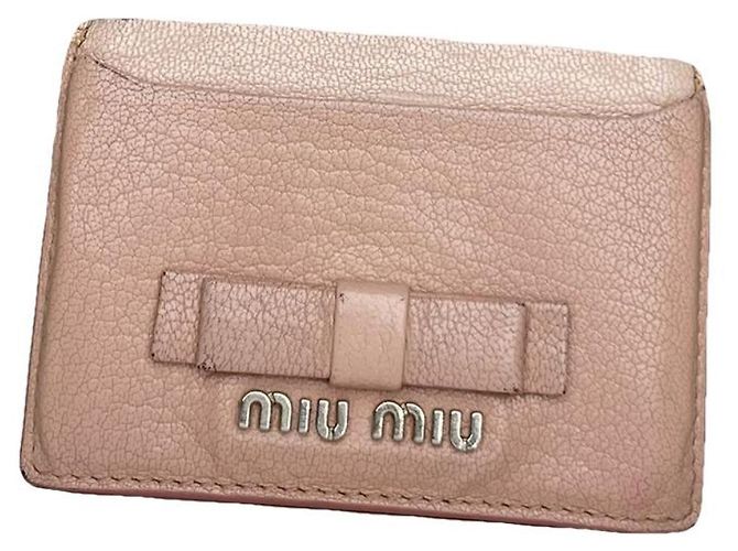 Bolsa de couro rosa Miu Miu