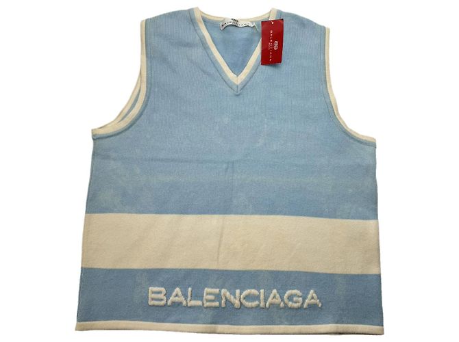 Blaue Baumwollstrickware von Balenciaga