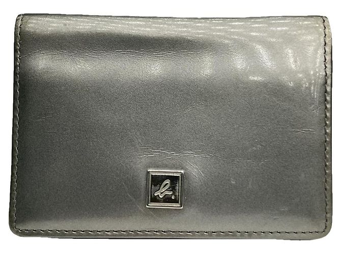 Bolsa de couro patenteada prateada da Agnès B. Prata