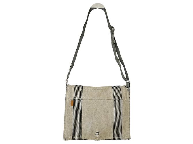 Bolso de algodón blanco Hermès