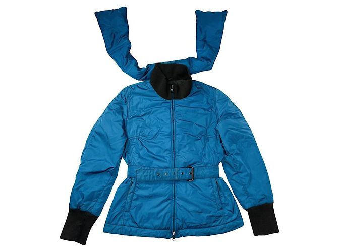 Prada Blue Polyester Coat