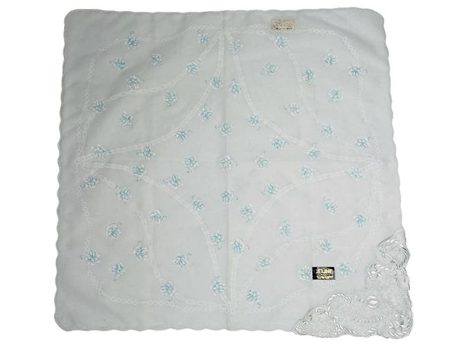 Céline Lenço de seda branca Celine Branco