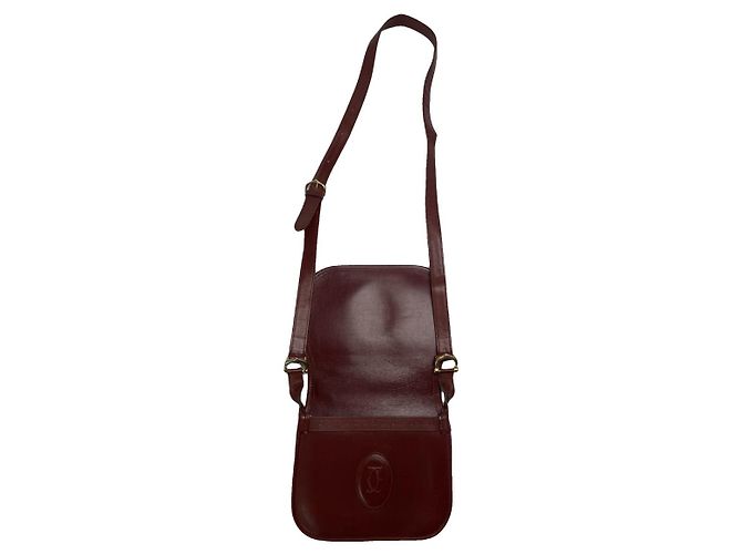 Bolsa de couro bordô Cartier Bordeaux