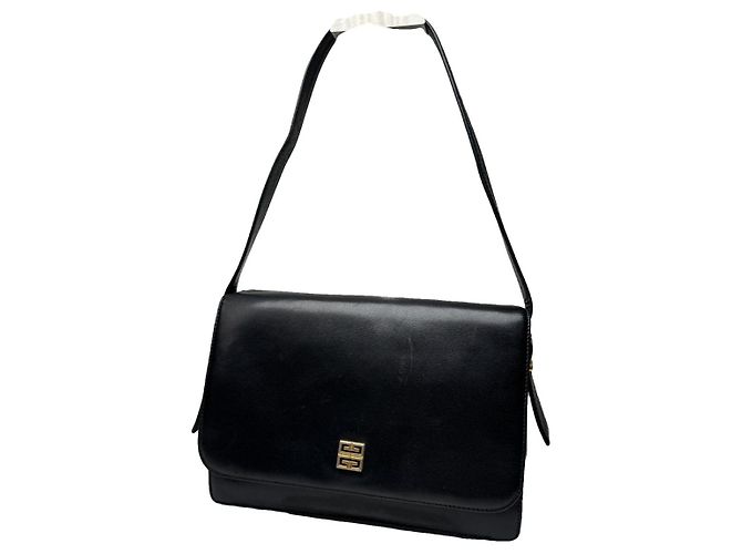 Bolsa de couro preta Givenchy 4G Preto