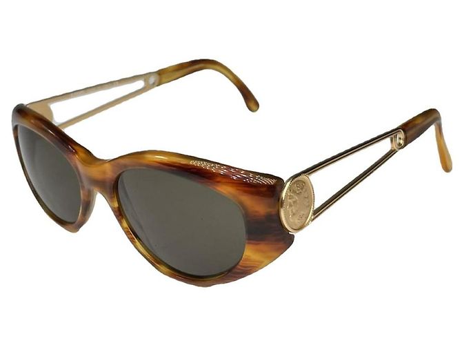 Fendi Gold-Metall Sonnenbrille Golden