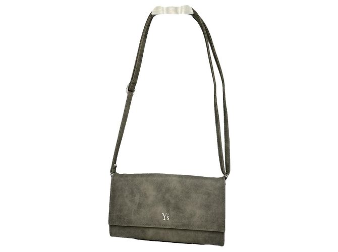 Y'S Bolsa de camurça cinza Y