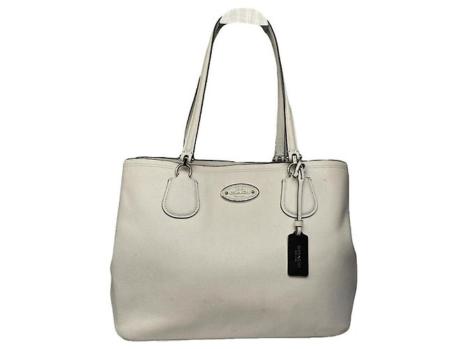 Bolsa de couro branco Coach Edie