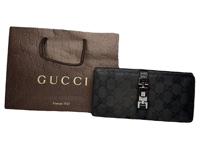 Billetera de algodón negro Gucci Zumi