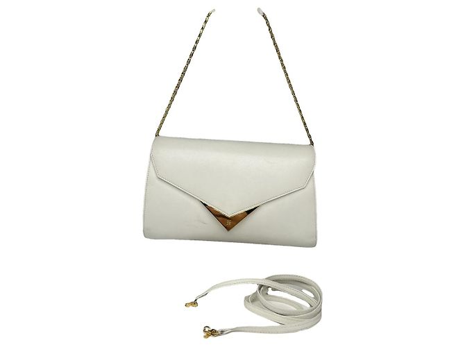 Bolsa de couro branco Givenchy 4G