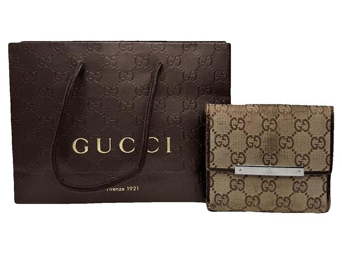 Gucci Zumi Beiger Baumwollgeldbeutel