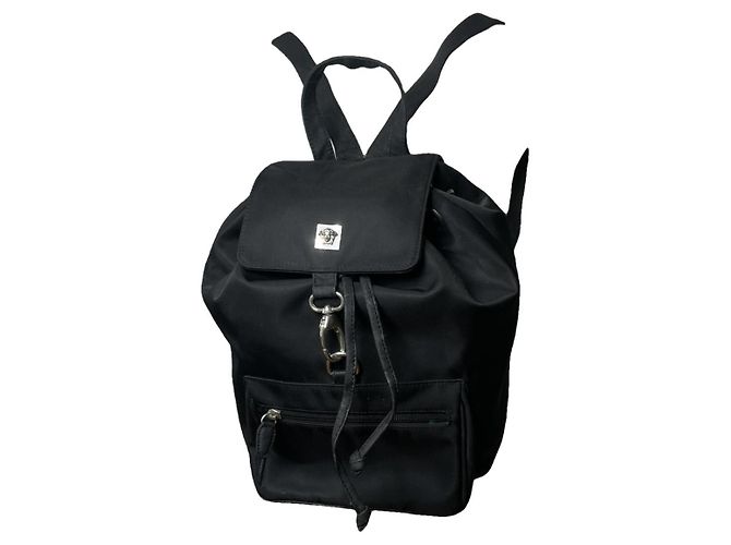 Gianni Versace Black Leather Backpack