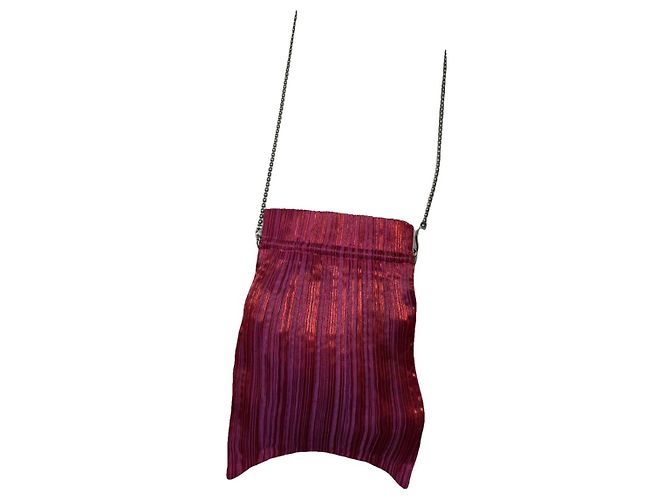 Pleats Please Rote Polyester-Handtasche