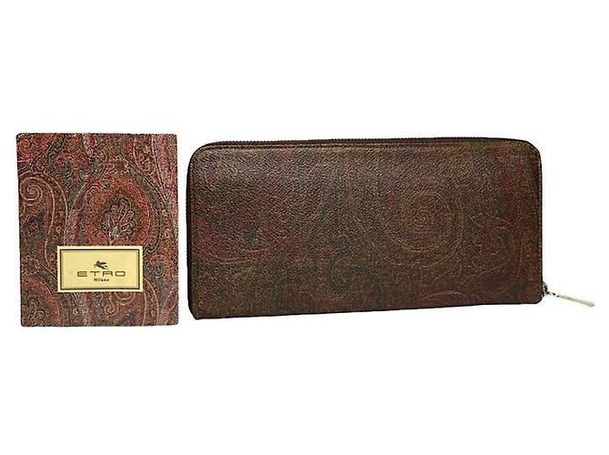 Carteira de couro multicolorida Etro Multicor