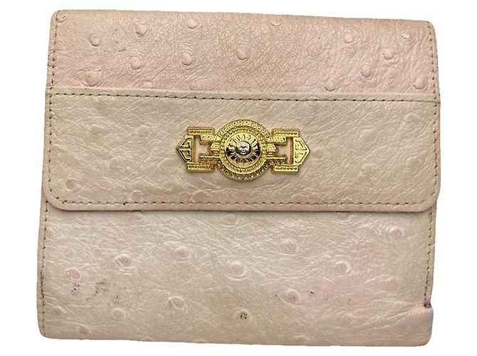 Bolsa pequena de couro rosa Versace