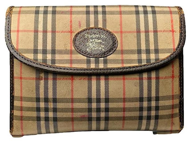 Beige Baumwoll-Clutch von Burberry