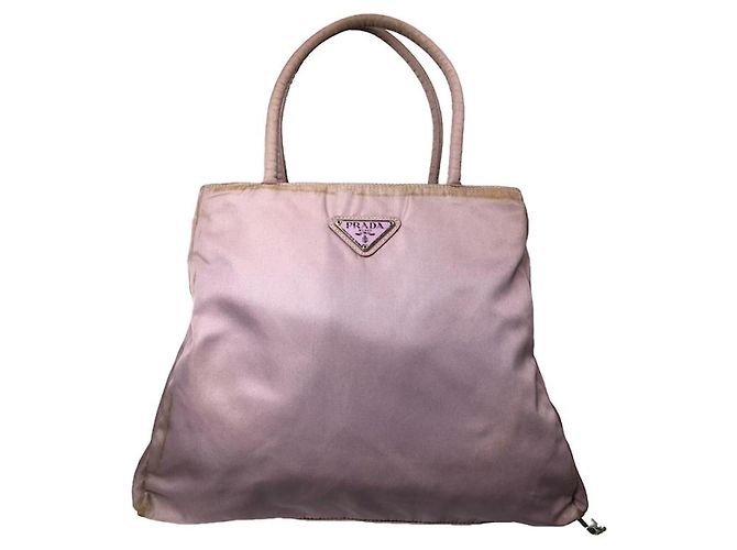 Sac à main en polyester violet Prada Re-Edition 2005 avec zip