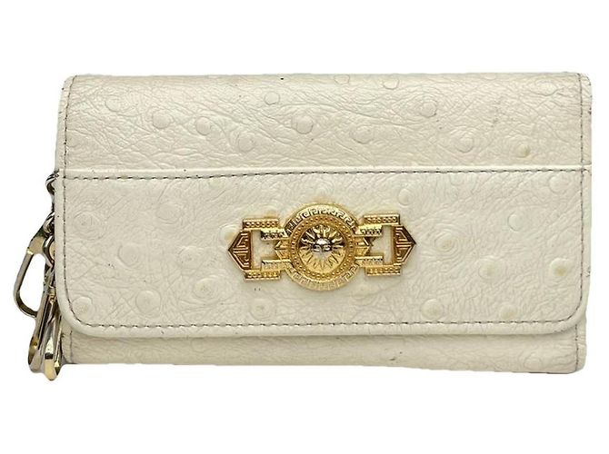 Sac en autruche blanc Gianni Versace