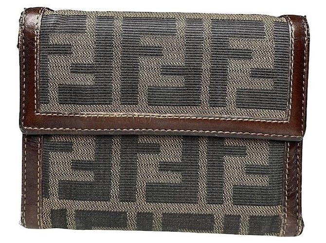 Fendi Baguette Brown Leather Wallet