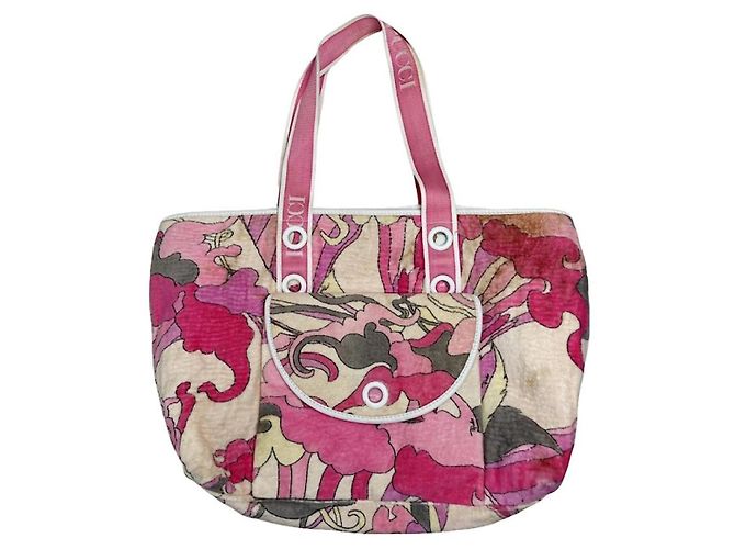 Bolsa de lã rosa Emilio Pucci