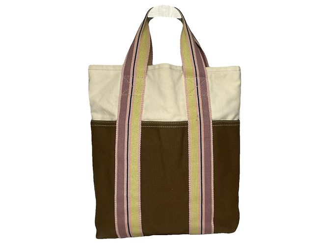 Marni Moon Beiger Baumwollhandtasche