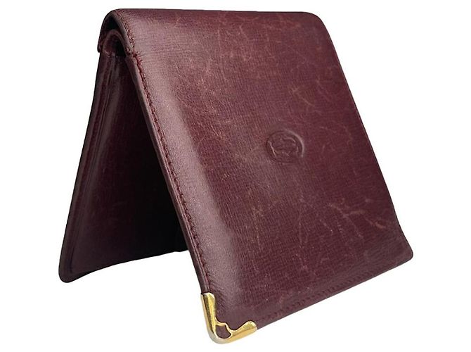 Bolso de cuero burdeos Cartier