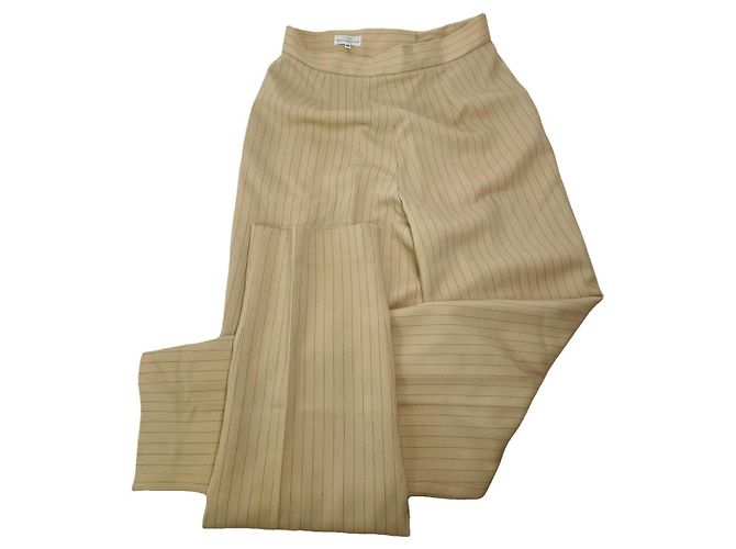 Calça de lã bege Balenciaga