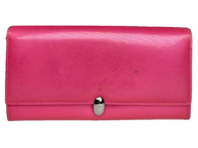 Dior Lady Dior rosa lackleder Geldbörse Pink