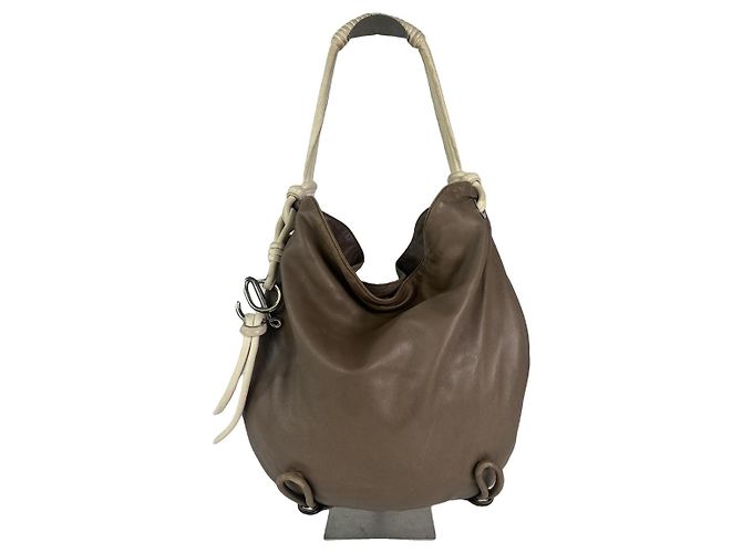 Bolsa de couro marrom Loewe Flamenco