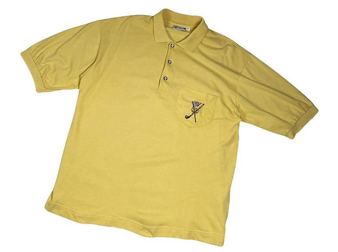 Polo in cotone giallo MCM