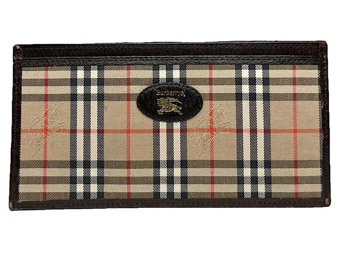 Beige Lederhandtasche von Burberry
