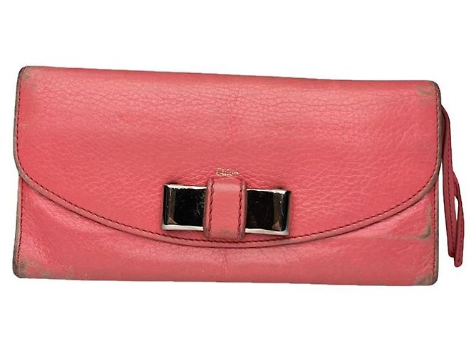 Chloé Tess Pink Leather Wallet