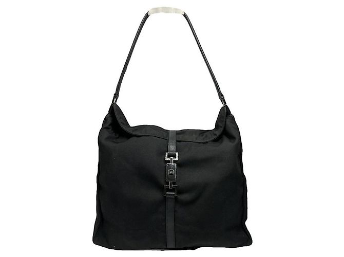 Gucci Jackie Vintage Handtasche aus schwarzem Polyester