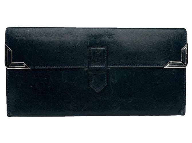 Bolsa de couro turquesa Yves Saint Laurent 