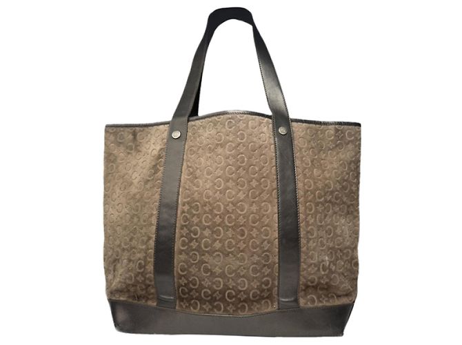 Céline Bolsa de mão de couro marrom Celine Big Bag