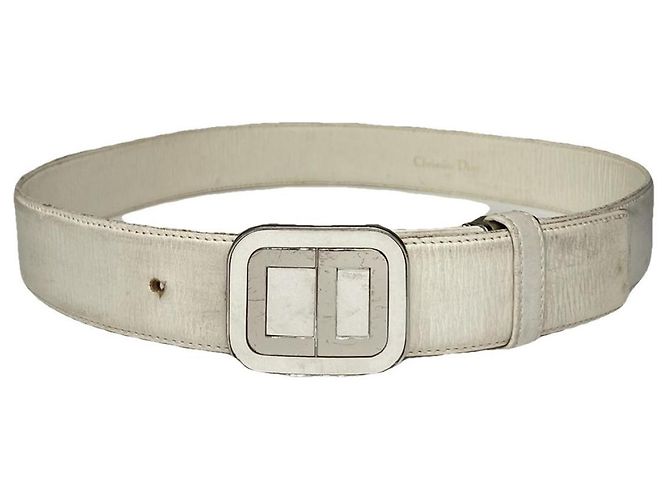 Dior Saddle White Leather Belt